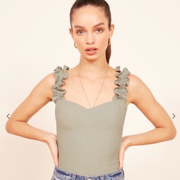 Reformation Tops - Reformation • Jane Top Seafoam